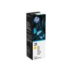 Hp 31 bouteille dencre jaune authentique 70 ml (1vu28ae) pour hp smart tank 455 / 457 / 513 / plus 555 ...