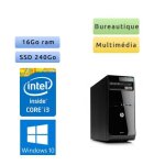 Hp pro 3500 series mt - windows 10 - i3 16go 240go ssd - ordinateur tour bureautique pc