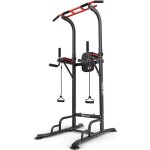 Hop - sport station de dips hs - 1016k power tower multifonction barre de traction de musculation chaise ...