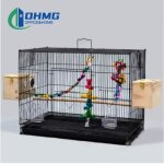 Cage dlevage pour petits oiseaux - hsturyz - noir - plateau tiroir - sparateur