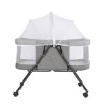 Hsturyz lit b�b� portable berceau pliable de voyage avec moustiquaire et roue universelle de 0 - 2 ans ...