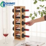 Hsturyz meuble range bouteilleporte - bouteilles  cinq compartiments bois massifplac verticalement ...