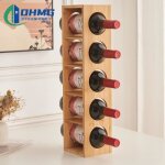 Porte - bouteilles - ohmg - casier à vin en bambou - 5 compartiments - 13. 5 * 12 * 53 cm - blanc Porte - bouteilles - ohmg - casier à vin en bambou - 5 compartiments - 13. 5 * 12 * 53 cm - blanc