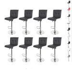 Hsturyz tabourets de bar lot de 8 rglable chaise haute cuisine avec chroms repose - piedstabouret bar ...