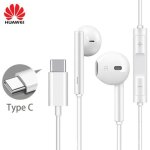 Huawei p30 pro casque filaire originale cm33 usb type - c st�r�o �couteur avec micro et volume blanc