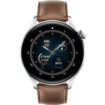 Huawei watch 3 classic brown - montre connect�e - bracelet en cuir marron - ecran tactile 1. 43 - bluetooth ...