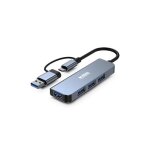 Hub usb - urban factory - hub usb 4 ports - 4 ports usb 3. 0 - adaptateur usb - a vers usb - c - gris ...