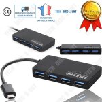 Hub usb - td - type - c vers usb3. 0 - 4 ports - transmission 10 gbit / s - prise en charge 4k