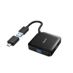 Hub usb - hama - 4 ports - usb 3. 0 - noir - 4 ports suppl�mentaires