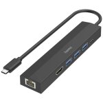 Hub usb 3. 0 - hama - 6 ports - charge rapide - ultra hd 4k - gigabit ethernet