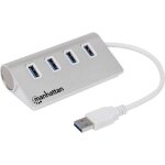 Hub usb 3. 0 manhattan 163767 - 4 ports - boîtier en aluminium blanc Hub usb 3. 0 manhattan 163767 - 4 ports - boîtier en aluminium blanc