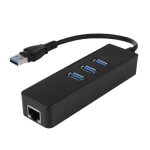 Hub usb 3. 0 multiples 3 ports avec un rj45 adaptateur usb gigabit ethernet 1000mbps rseau port compatible ...
