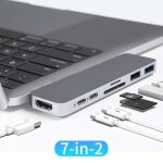 Hub usb c - lamzien - 7 en 2 - hdmi - usb - c pd - thunderbolt 3 Hub usb c - lamzien - 7 en 2 - hdmi - usb - c pd - thunderbolt 3