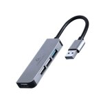 Hub usb - gembird - 4 ports - 1 x usb 3. 1 - 3 x usb 2. 0 - type - c argent
