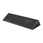 Hub usb - lc power - lc - hub - alu - 2b - 10 - 2 ports - 5. 000 mbps - aluminium noir