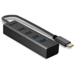 Hub usb - lindy - 4 ports - usb 3. 2 type c - compatible thunderbolt 3 - noir