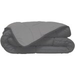 Hudson - couette l�g�re microfibre - 200gr / m2 - gris & argent - 140 x 200 cm