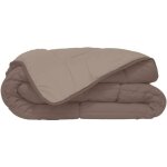 Hudson - couette l�g�re microfibre - 200gr / m2 - taupe & lin 220 x 240 cm