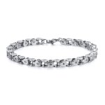 Bracelet - hueihwoh - 21cm - acier inoxydable - argent� - cadeau �l�gant