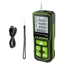 Huepar t�l�m�tre laser vert 100m batterie rechargeable lcd mesureur laser m / in / ft multimesure pythagore ...