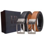 Hugh butler 2en1 ceinture en cuir pour hommes r�versible une ceinture deux couleurs no�te cadeau boire ...