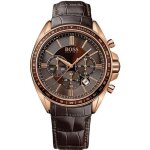 Hugo boss 1513093 hommes chronograph bracelet cuir marron montre