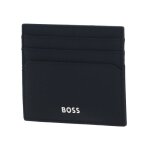 Porte - cartes - hugo boss - classic grained - cuir de vache - bleu fonc� - protection rfid