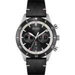 Hugo boss - montre hommes - quartz chronographe - bracelet cuir noir - 1513864