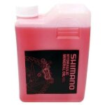 Huile minérale pour disque de frein shimano - rouge - 1l Huile minérale pour disque de frein shimano - rouge - 1l
