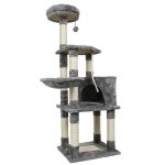Huole - arbre � chat cadres descalade pour chat avec terrier et aire de repos gris 48 * 40 * 135cm - ...