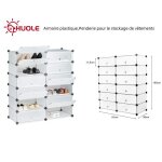 Huole armoire plastiquependerie pour le stockage de v�tements - accessoires transparent givr� 91 x 36 ...