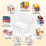 Bo�te de rangement pour frigo - huole - ensemble de 6 pi�ces - plastique sans bisph�nol a - transparent ...