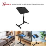 Huole equipement du lit - table support table ordinateur portable 70x44x65 - 95cm noir roulettes pivotantes ...