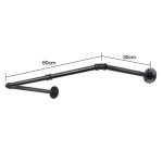 Huole. portant � v�tement industriel porte manteaux 110cm penderie murale rail de suspension style loft ...