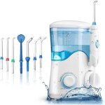 Hydropulseur jet dentaire 600ml10 niveaux pressions deau7 têtes de brossepour soins hygiène de dents Hydropulseur jet dentaire 600ml10 niveaux pressions deau7 têtes de brossepour soins hygiène de dents