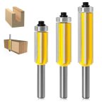 Hykjside 3 pcs fraise defonceusetige 4 fl�te fraise � copier avec roulement sup�rieur fraise pour affleurer ...