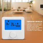 Hyo6bw 5a thermostat de chauffage lectrique mural thermostat chaud programmable four mural blu - ray ...
