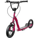 Trottinette - hypermotion - ruby 12 - freins � deux mains - roues gonflables 30 cm - acier robuste