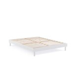 Hypnia - sommier � lattes en kit bois blanc - 160 x 200 cm