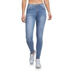 Jean femme slim fit couleur bleu - x - max - taille haute - skinny Jean femme slim fit couleur bleu - x - max - taille haute - skinny