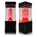 I - total - lampe led volcano rouge carr 23 cm