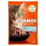 Iams delights humide thon et hareng en gele - toutes races - 85 g - pour chat adulte