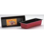 Moule � cake - ibili - venus - aluminium - 35x11x7 cm - rouge mouch�t� de noir