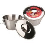 Ibili 651616 moule � pudding avec couvercle et serrure 16 cm acier inoxydable 1 unit�