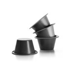 Moules � cr�me caramel - ibili - 827800 - acier anti - adh�rent - lot de 4 - diam�tre 8 cm