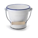 Seau - ibili - 903314 - acier �mail - blanc - 14 cm - compatible lave - vaisselle