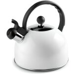 Ibili - cafeti�re silbante blanche 25�litres acier inoxydable compatible avec les plaques � induction ...