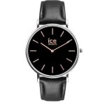 Montre - ice - watch - city classic - noir - cuir - rose - gold