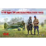 Icm - maquette avion i - 16 type 24 with soviet pilots (1939 - 1942) 1 / 32�me icm 32007 maquette char ...