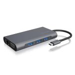 Icy box usb - c dock avec hub hdmi usb 3. 0 power delivery lan lecteur de cartes audio vga pour macbook ...